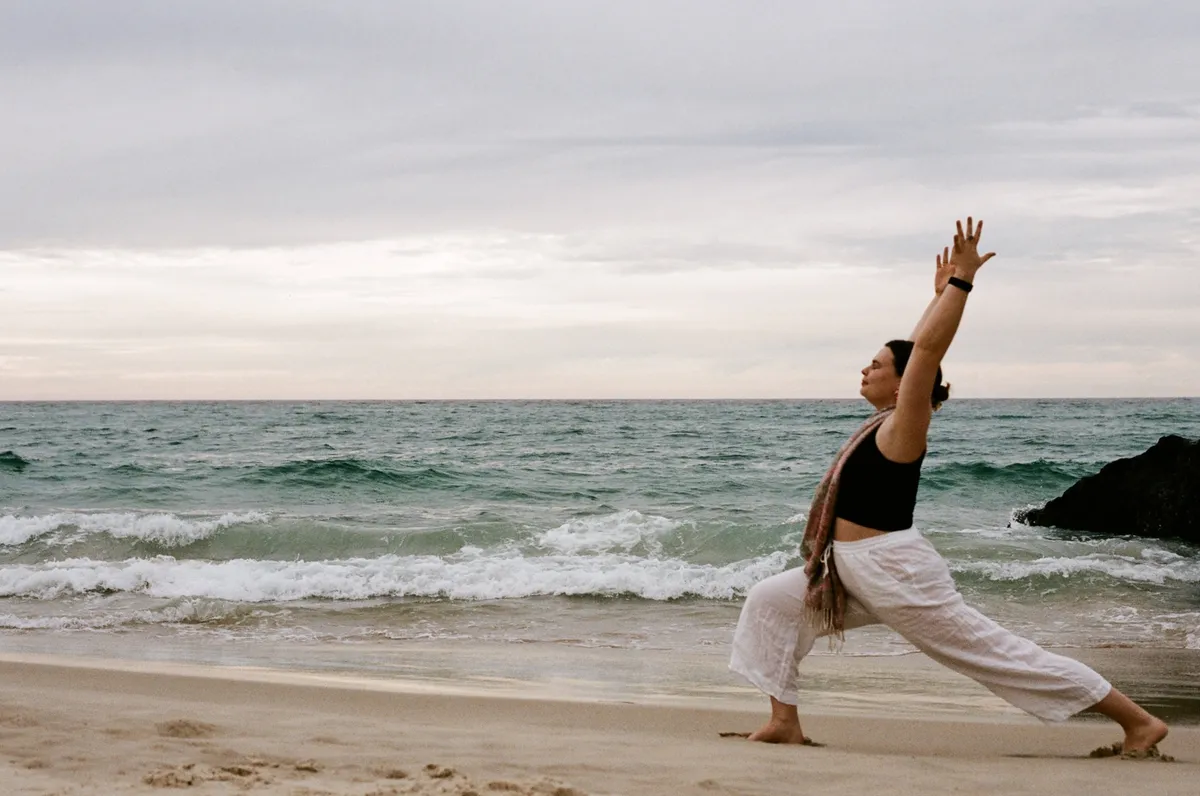 Yoga breathwork practice at Health Hub Tweed Coast.